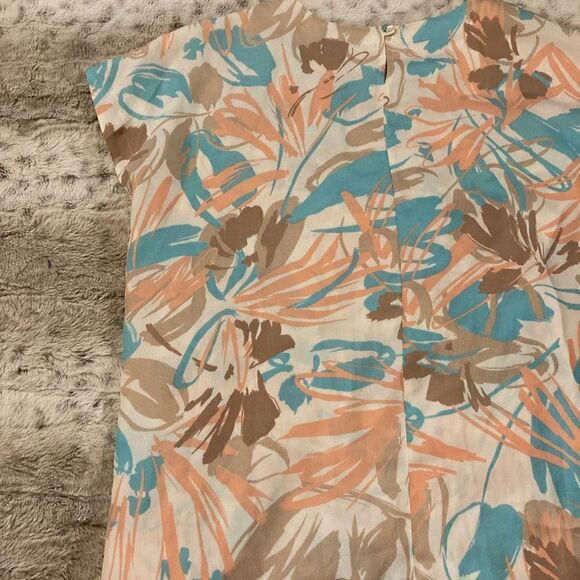 : : VINTAGE 80s Abstract Floral Print Blouse : : - Picture 12 of 16
